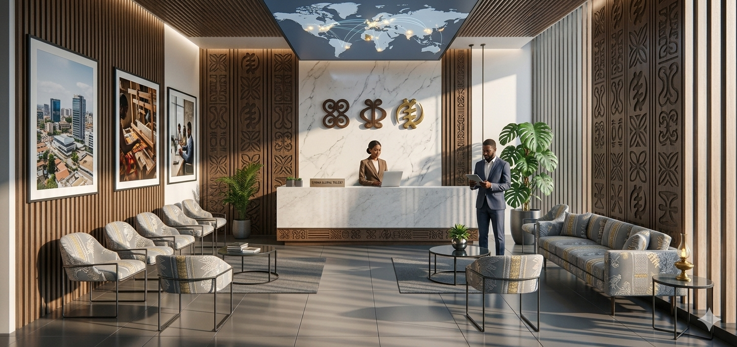MeridianHire office reception in Accra, Ghana